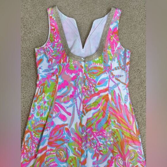 Lilly Pulitzer Janice Scuba To Cuba Shift Dress Sz 4 - Picture 5 of 13